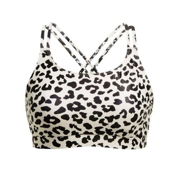 SheIn Other - SHEIN Curve Women’s Scoop Neck, Cross Cross Spaghetti Strap Sports Bra - 3XL